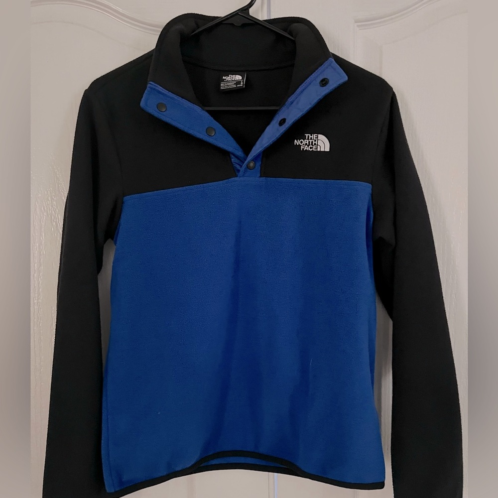 The North Face Glacier 1/4 snap pullover, Blue, Sz Large